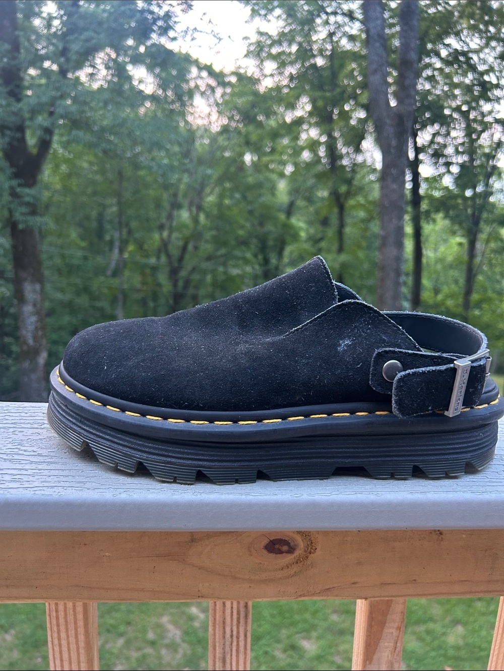 Dr. Martens ZEBZAG Suede Slingback Platform Mule Women’s 10 Men’s 9 - Picture 5 of 10
